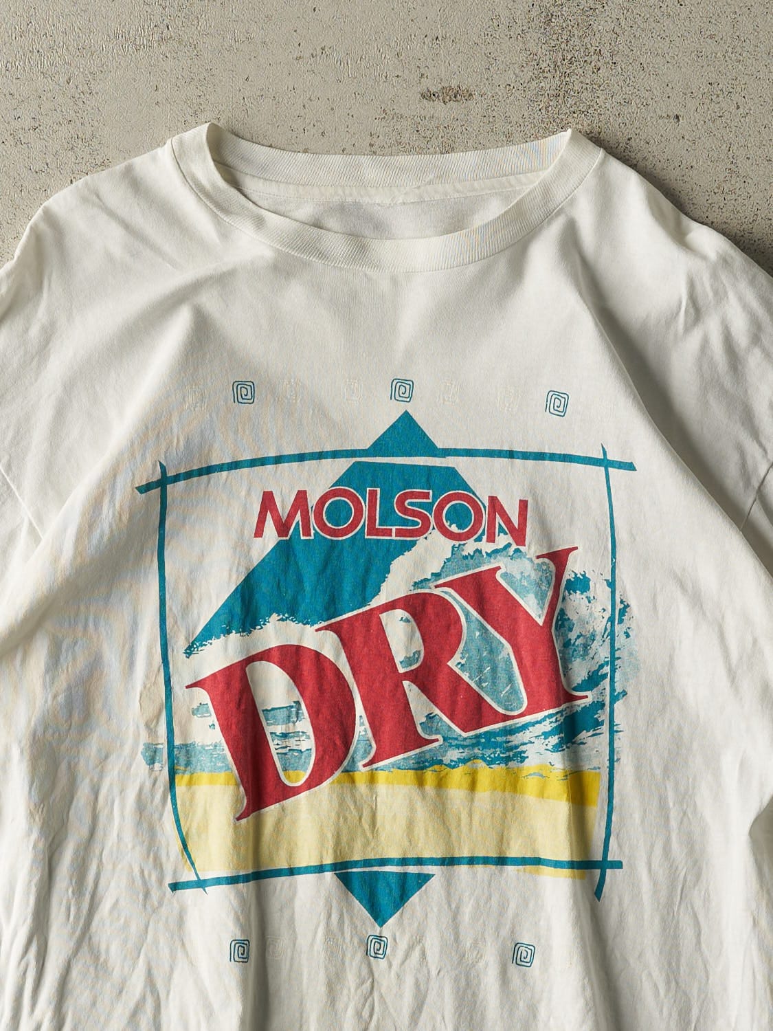 Vintage 80s White Molson Dry Tee (L)