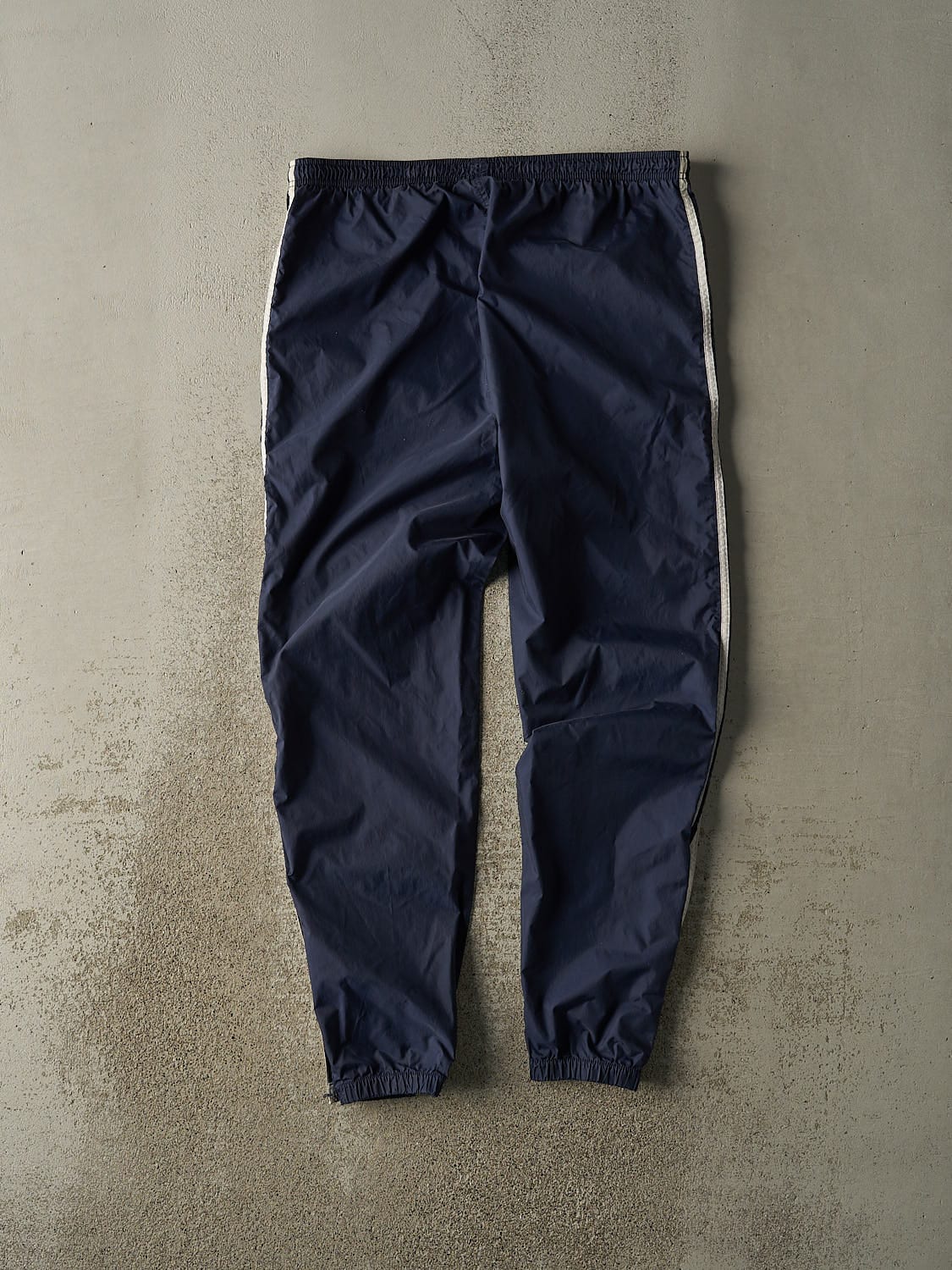 Vintage 90s Navy Blue Adidas Striped Track Pants (36x31)