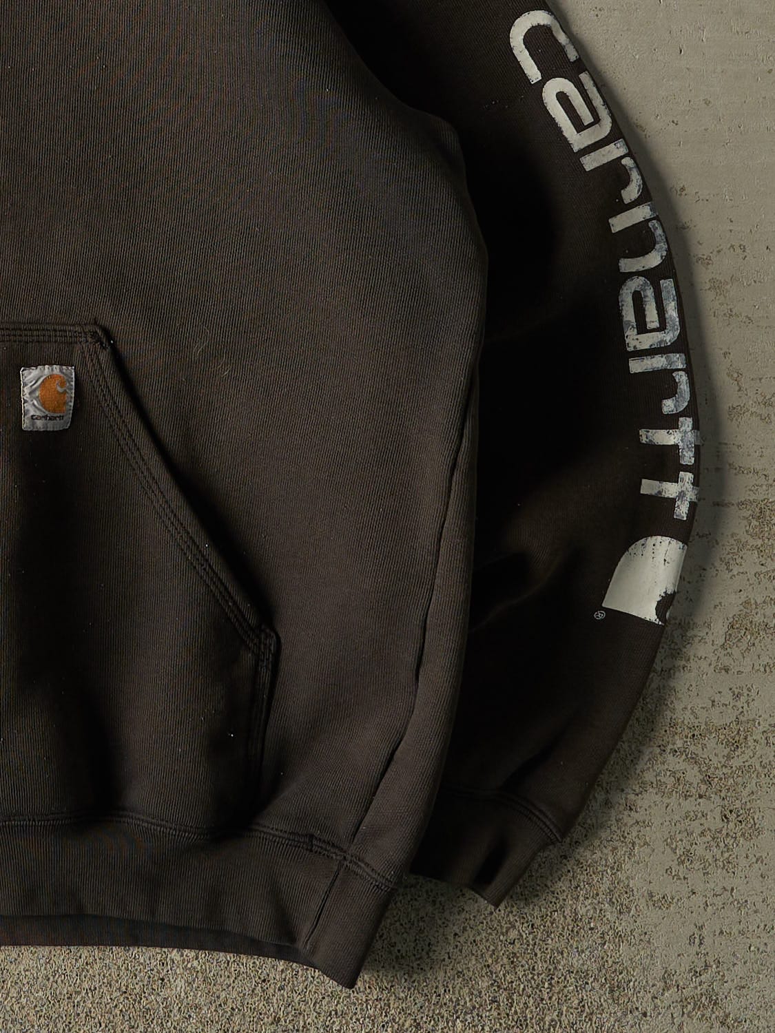 Vintage Y2K Sun Faded Black Carhartt Hoodie (M/L)