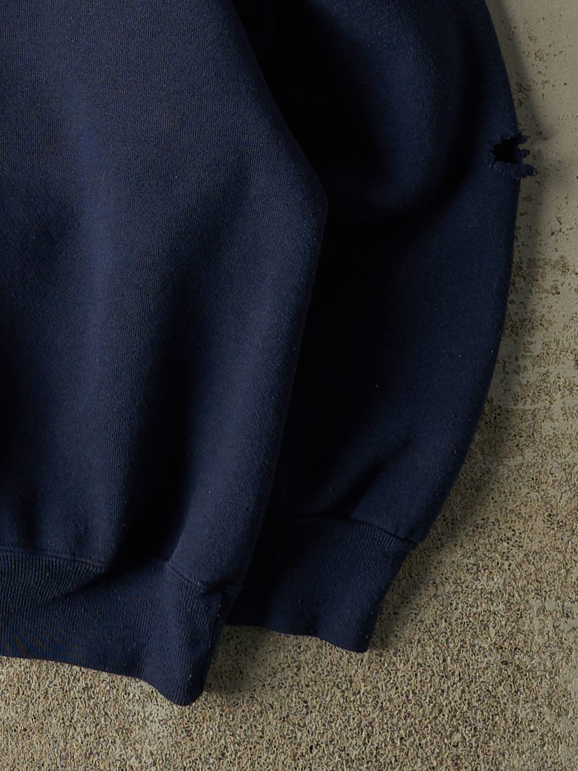 Vintage 90s Navy Blue Georgetown University Hoyas Embroidered Crewneck (M)