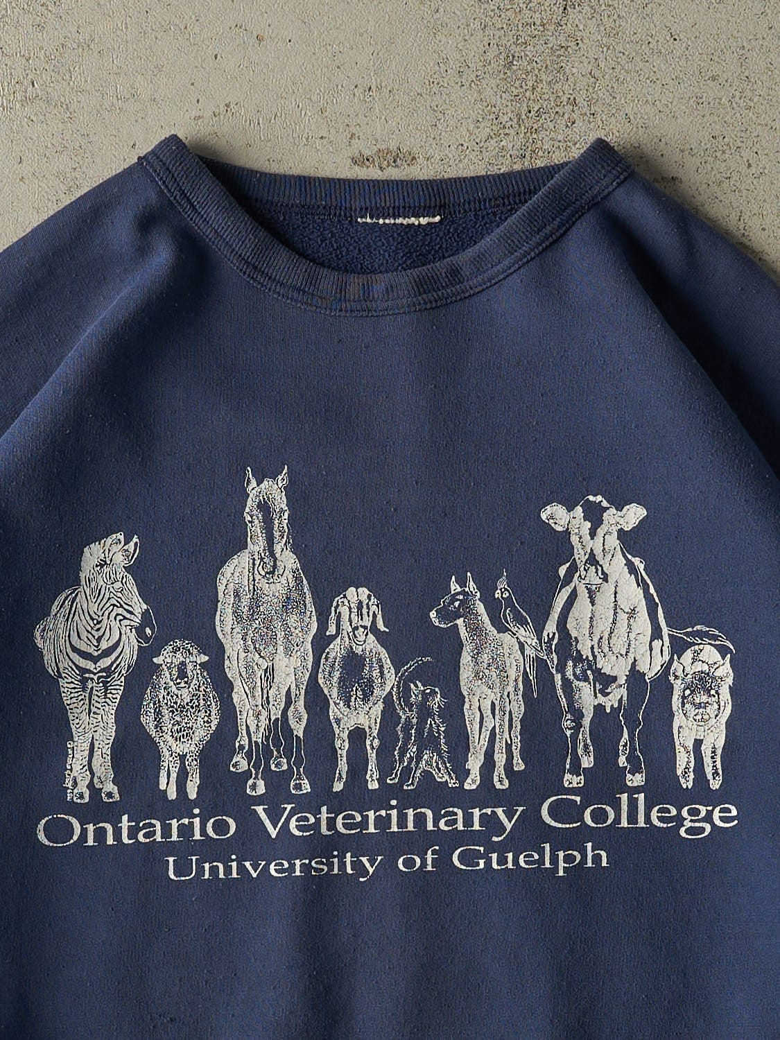 Vintage 90s Blue University of Guelph OVC Crewneck (M/L)