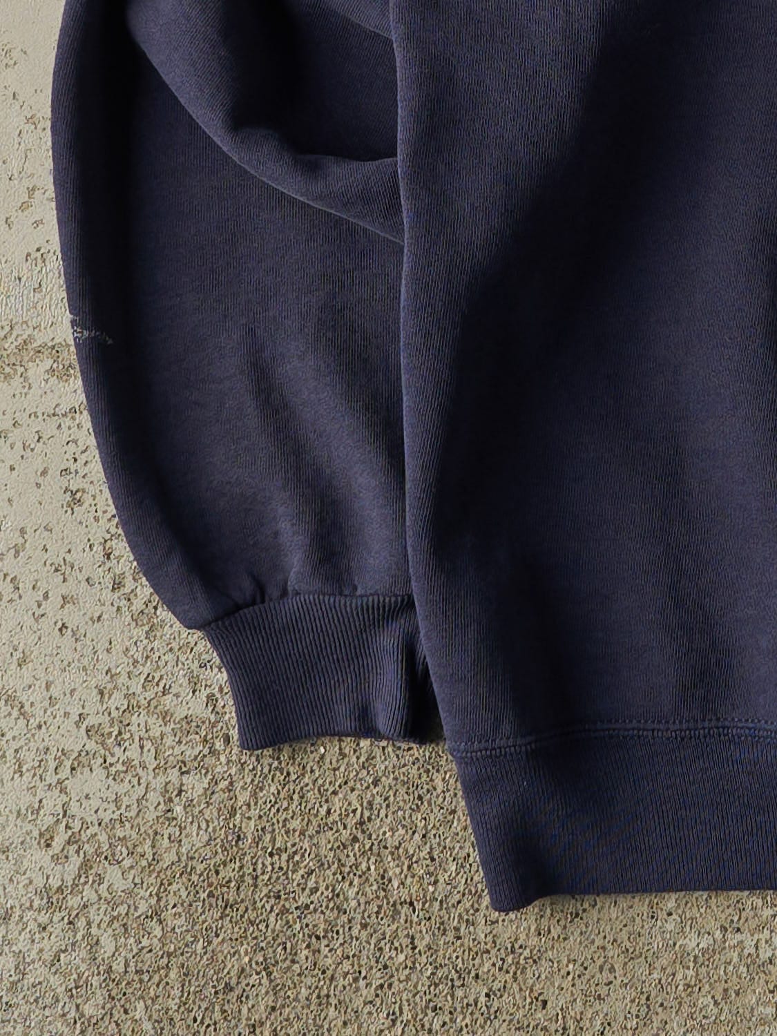 Vintage 80s Navy Blue University of Michigan Embroidered Crewneck (M)