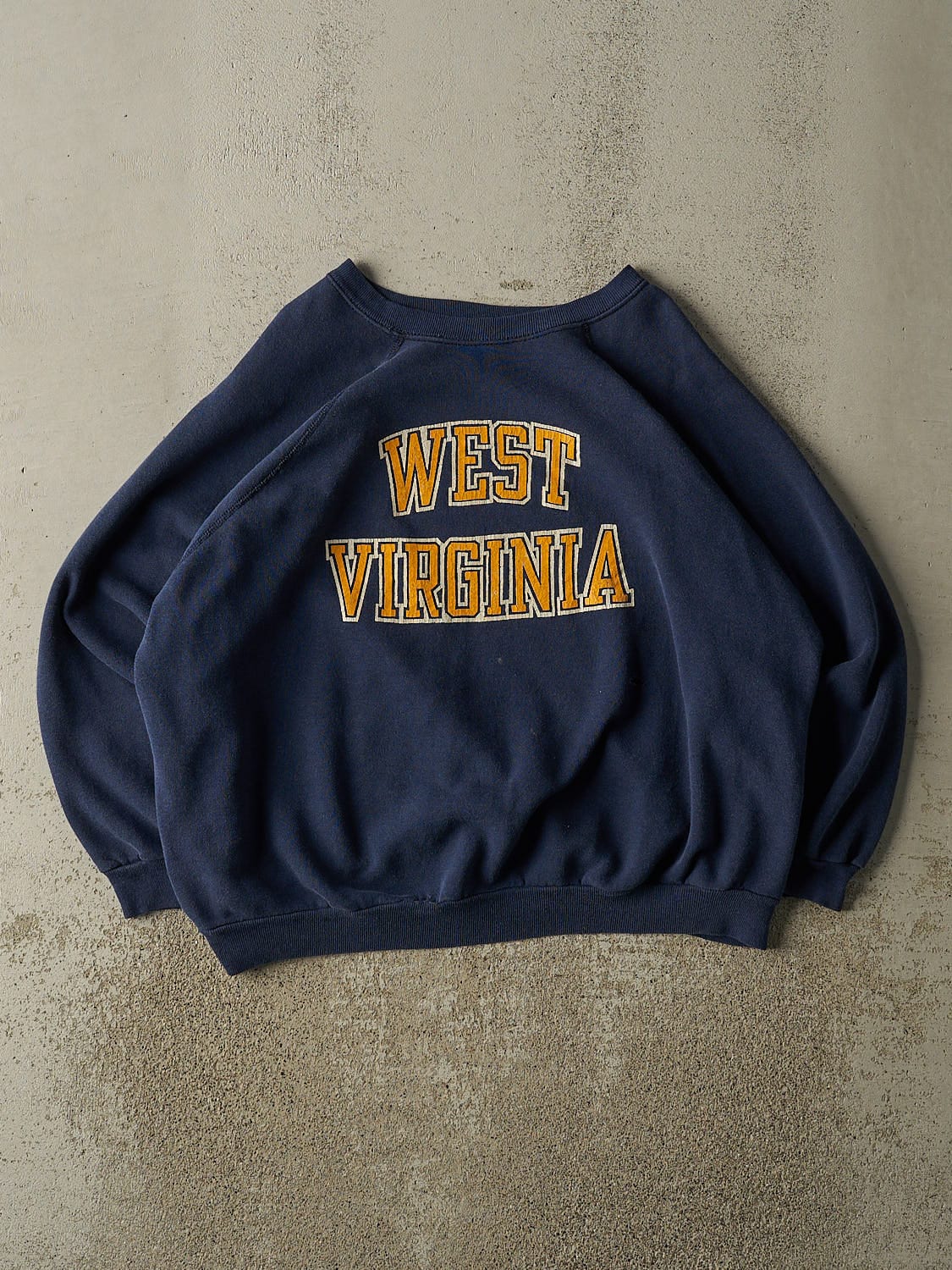 Vintage 80s Navy Blue West Virginia University Crewneck (L/XL)