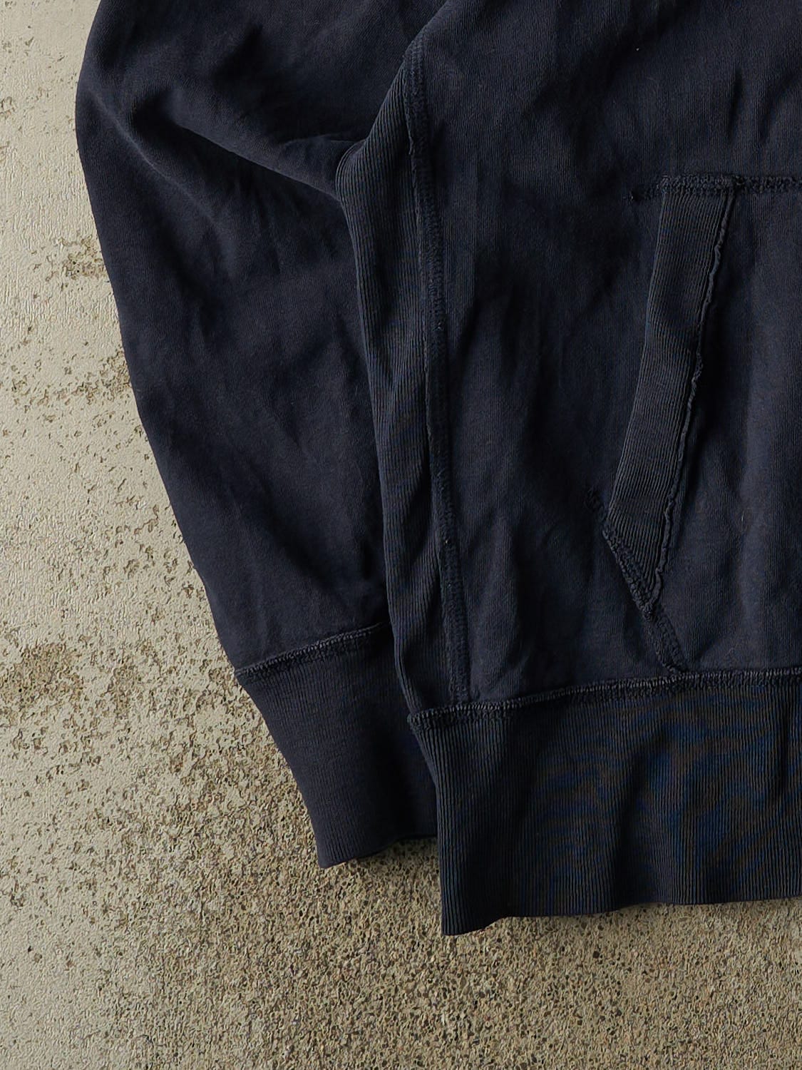 Vintage 90s Navy Blue Michigan Wolverines Zip Up Hoodie (XL/XXL)