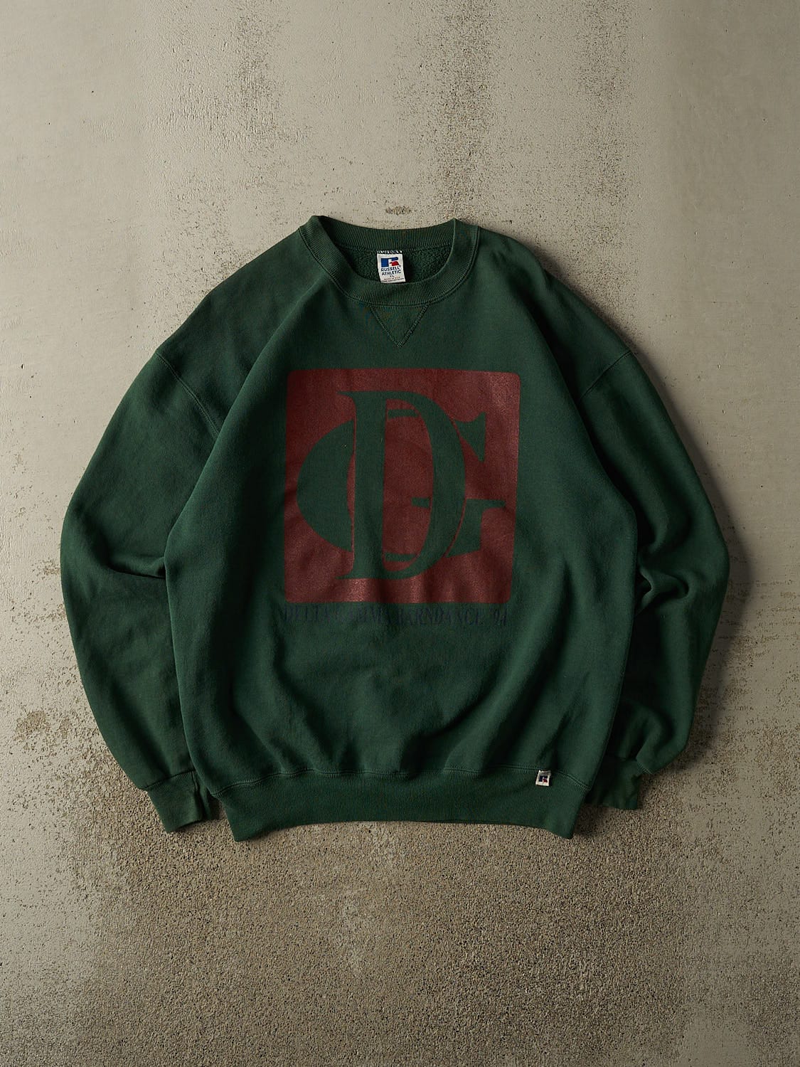 Vintage 94' Green Russell Athletic Delta Gamma Barn Dance Crewneck (XL)