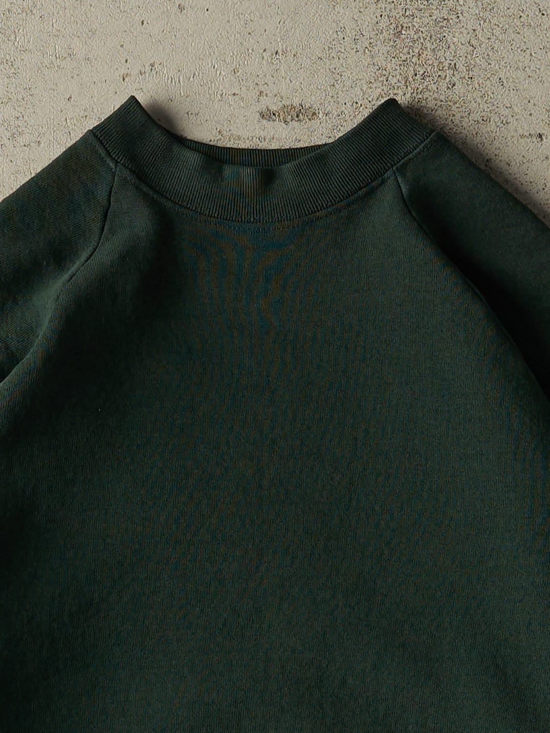 Vintage 90s Green Blank Crewneck (S)
