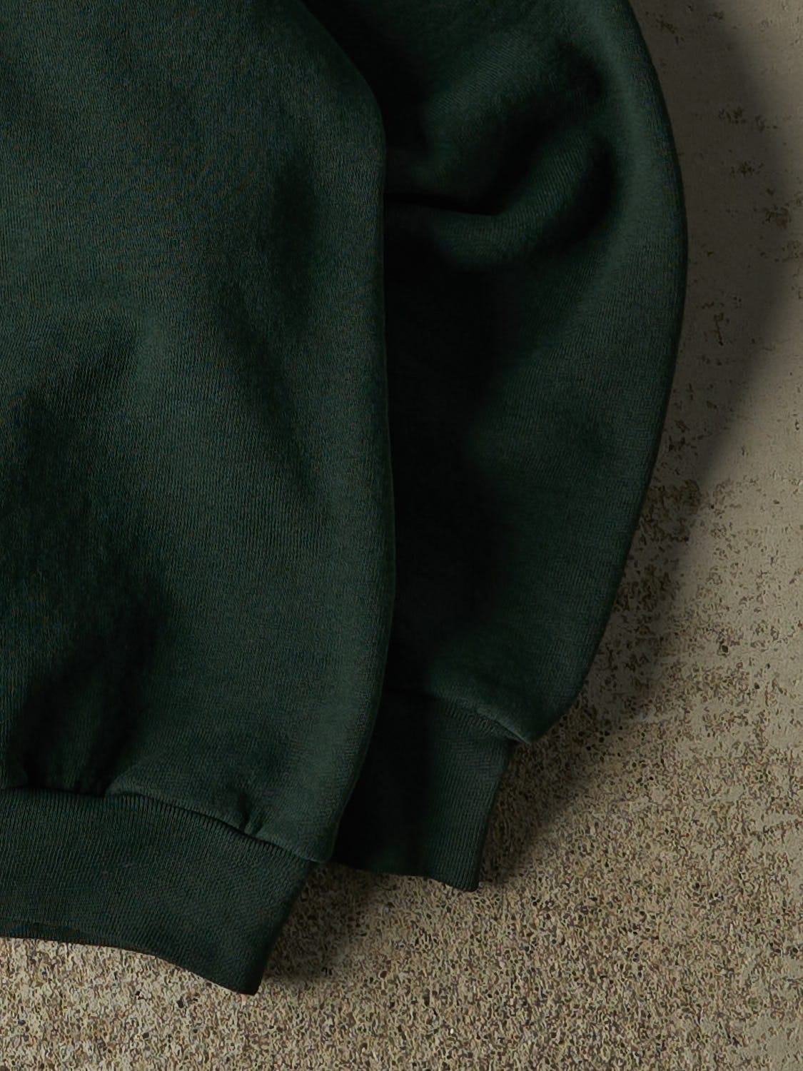 Vintage 90s Green Blank Crewneck (S)