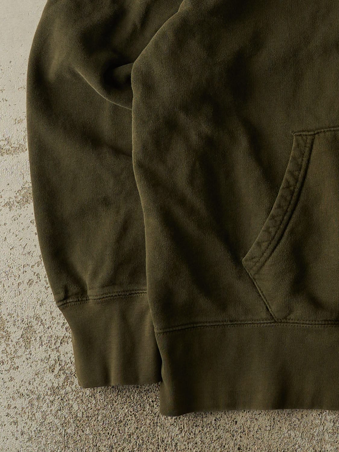 Vintage 90s Green Roots Embroidered Quarter Zip Sweater (L/XL)