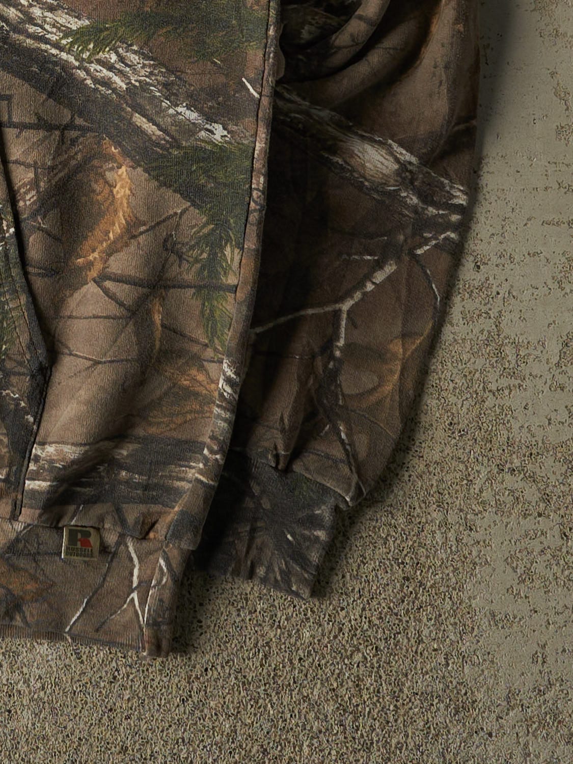Vintage Y2K Camo Russell Athletic x Realtree Greenway Raiders Hoodie (L)