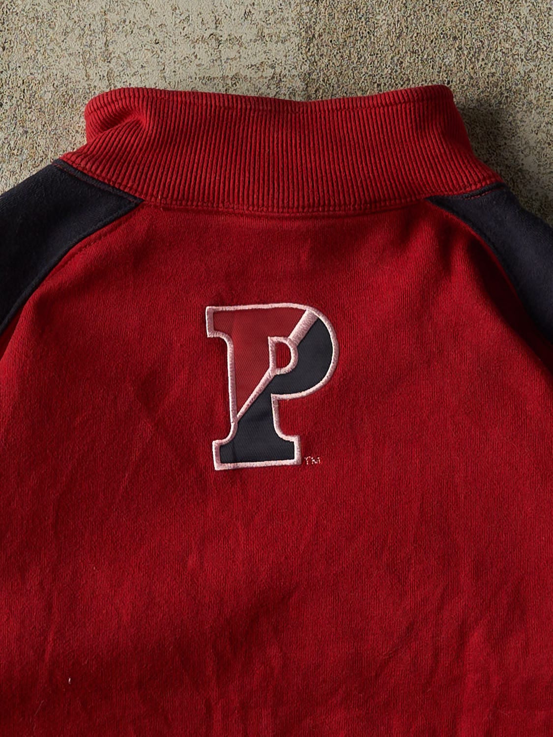 Vintage 90s Red Champion University of Pennsylvania Quarter Zip Crewneck (XL/XXL)