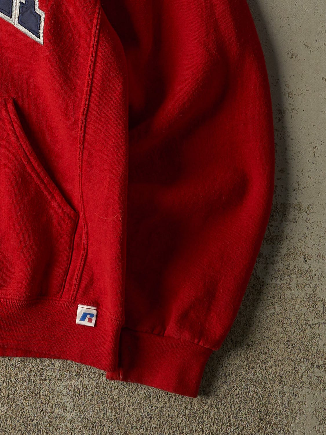 Vintage Y2K Red Russell Athletic Brock University Hoodie (S)
