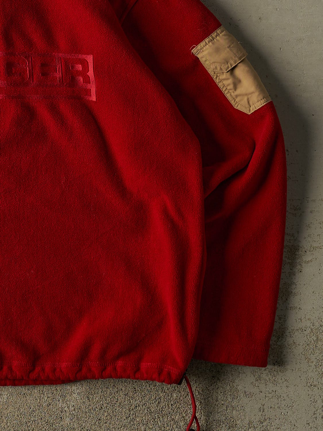 Vintage Y2K Red Tommy Hilfiger Quarter Zip Fleece (M/L)