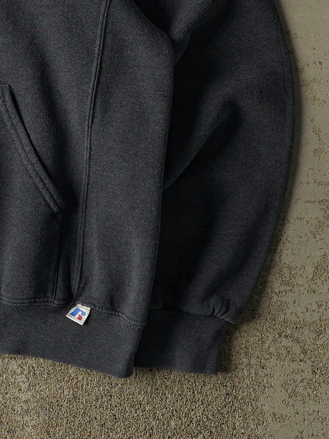 Vintage Y2K Charcoal Grey Russell Athletic Vikings Hoodie (S/M)
