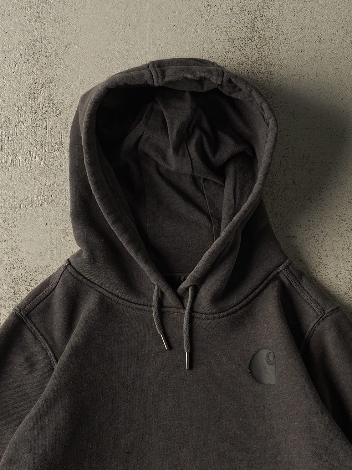 Vintage Y2K Charcoal Grey Carhartt Hoodie (M)