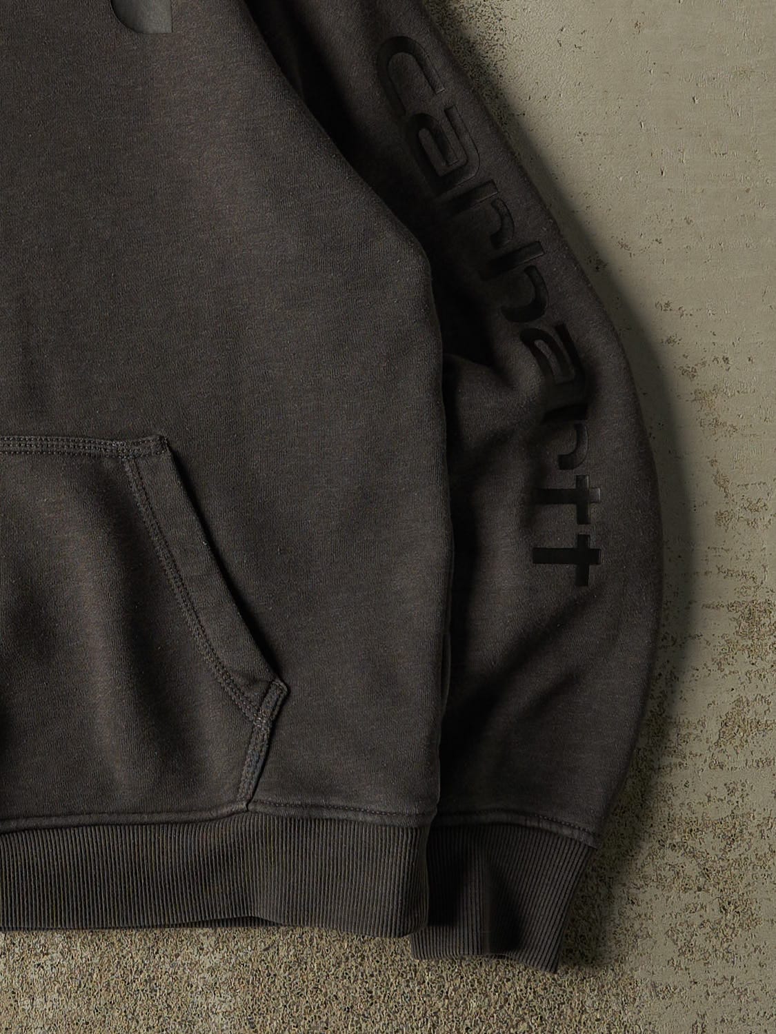 Vintage Y2K Charcoal Grey Carhartt Hoodie (M)