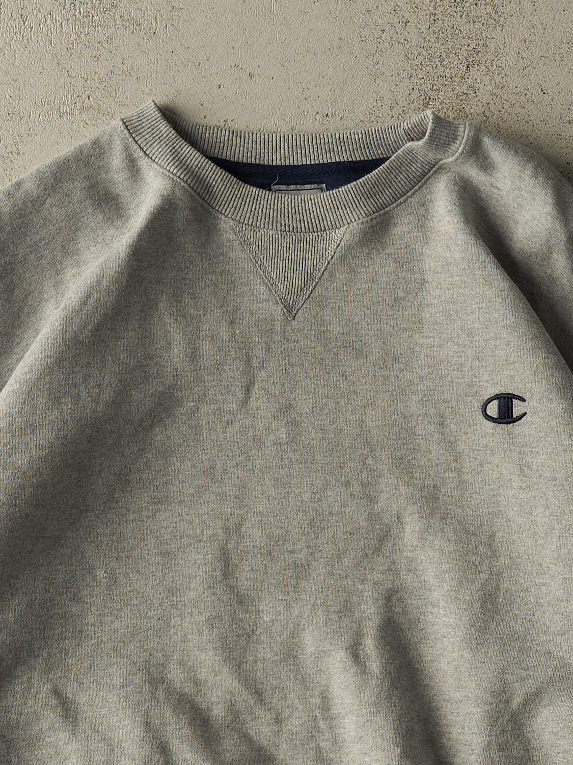 Vintage Y2K Grey Champion Embroidered Crewneck (XXL/XXXL)