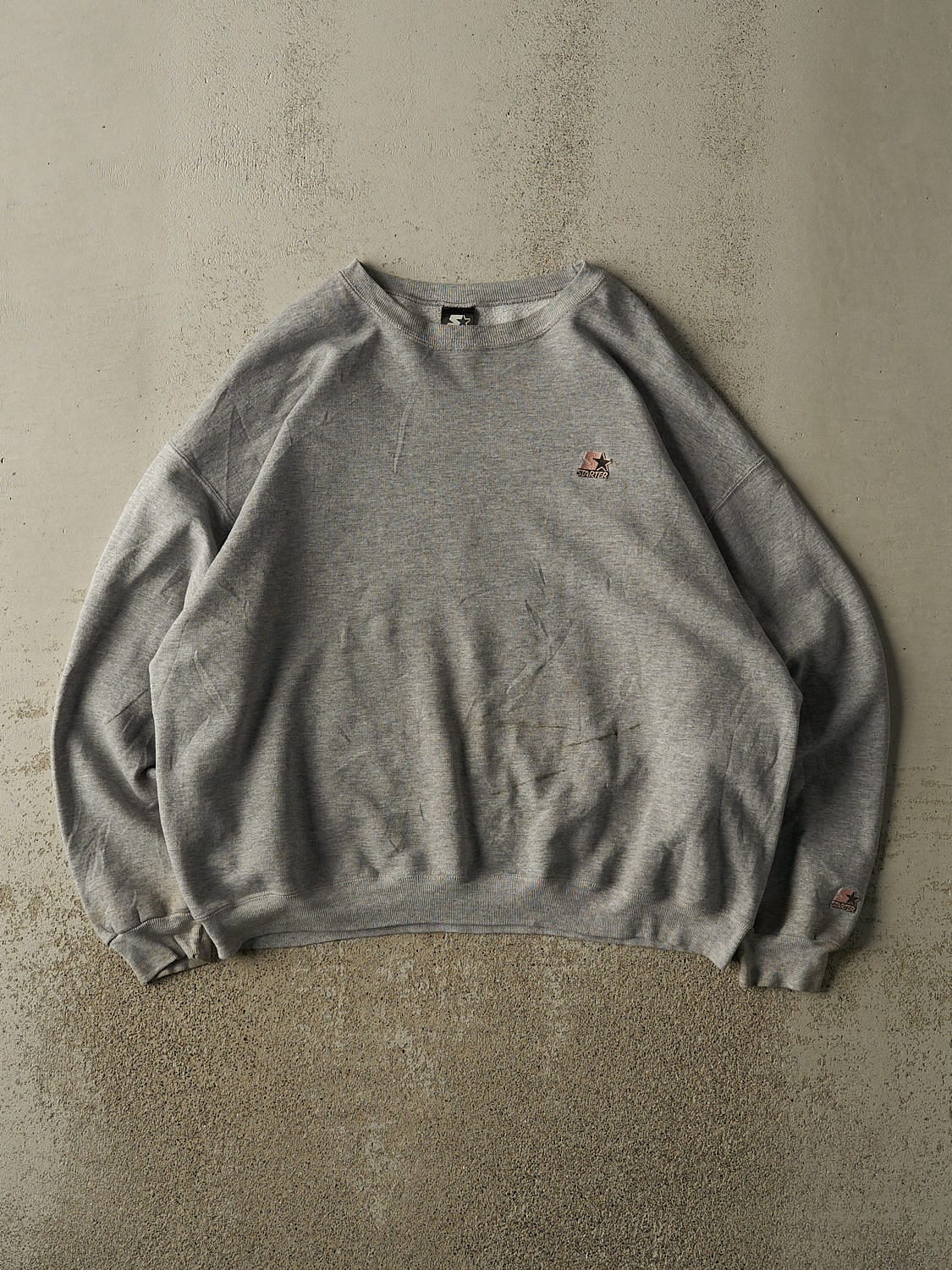 Vintage Y2K Grey Starter Embroidered Crewneck (XL)