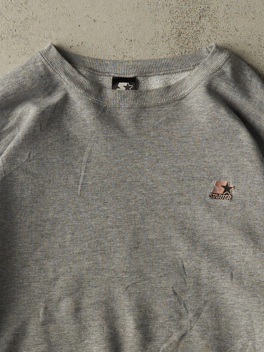 Vintage Y2K Grey Starter Embroidered Crewneck (XL)