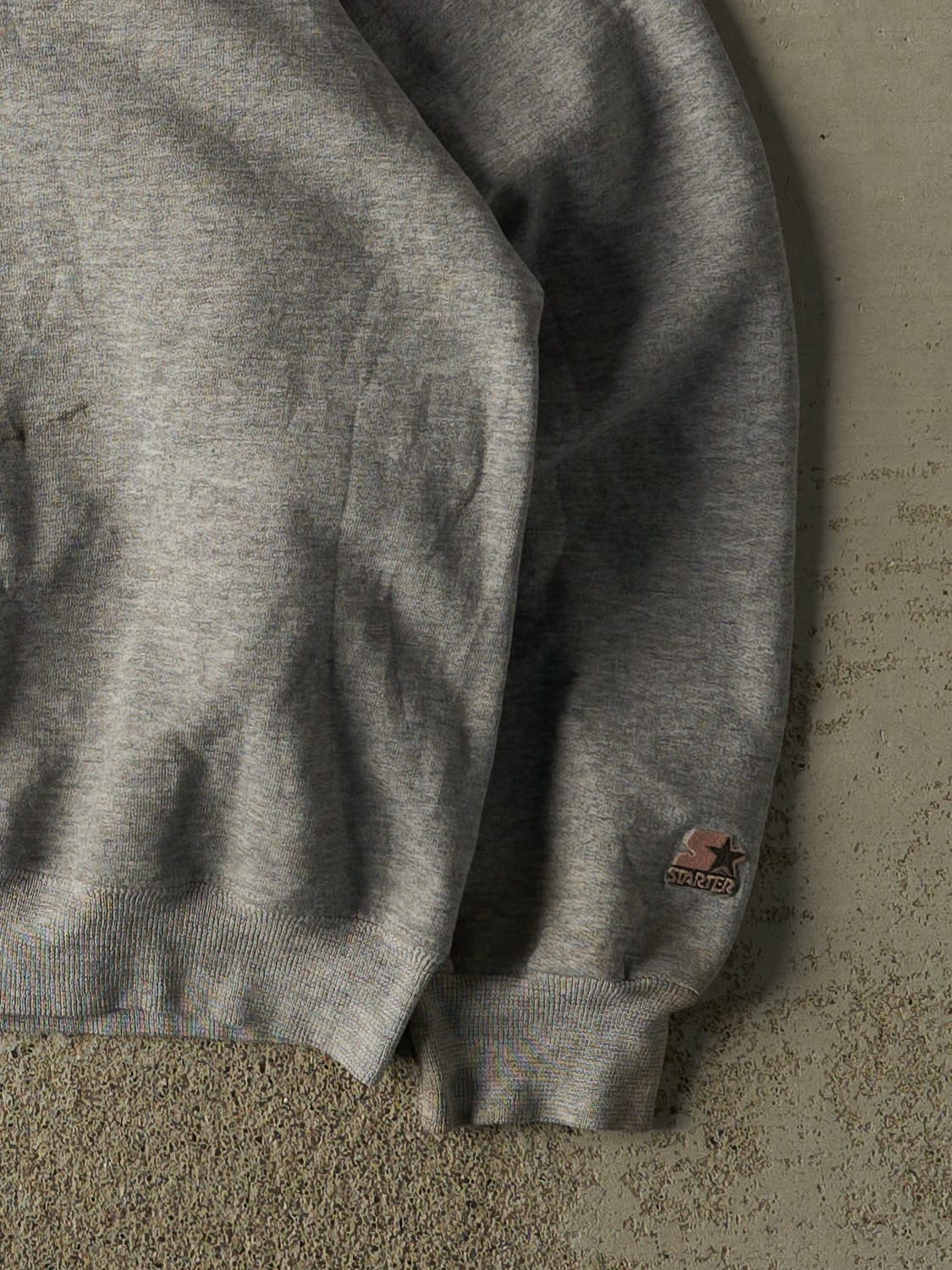 Vintage Y2K Grey Starter Embroidered Crewneck (XL)