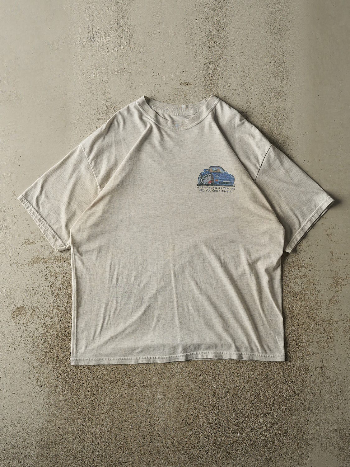 Vintage 90s Grey Porsche "No You Can't Drive It" Tee (L/XL)