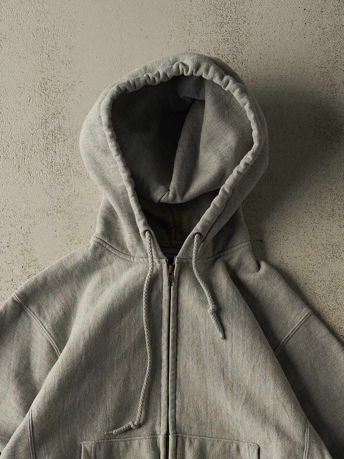 Vintage 90s Grey Champion Reverse Weave Blank Zip Up Hoodie (S/M)