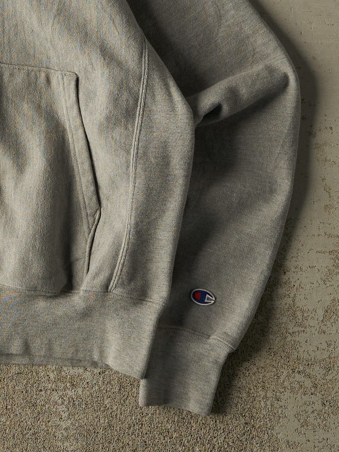 Vintage 90s Grey Champion Reverse Weave Blank Zip Up Hoodie (S/M)