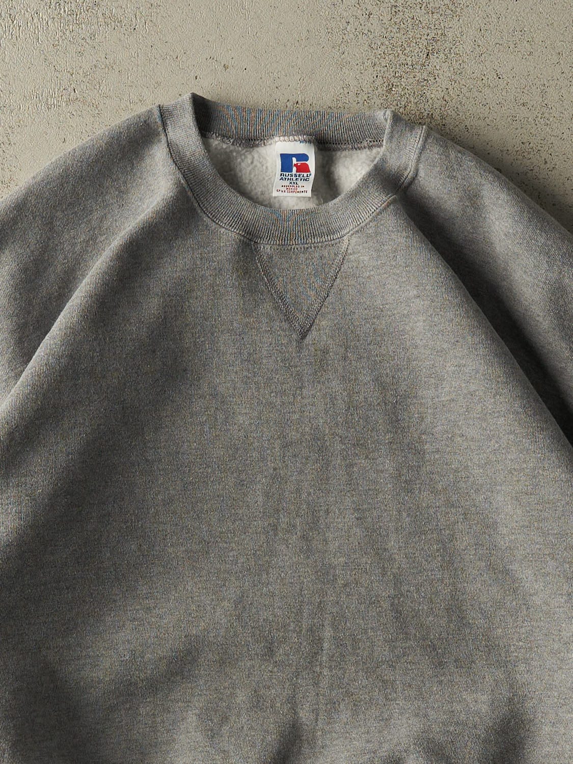 Vintage 90s Grey Russell Athletic Blank Crewneck (XXL)
