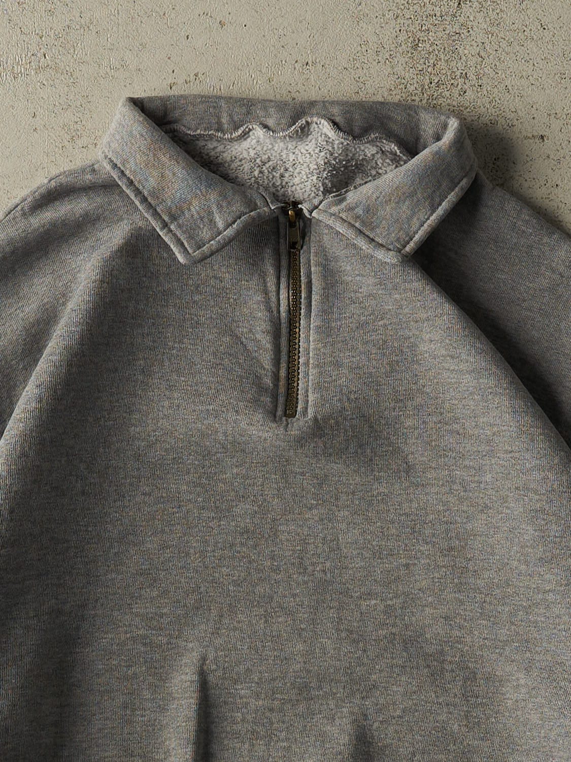 Vintage 90s Grey Quarter Zip Sweater (S/M)