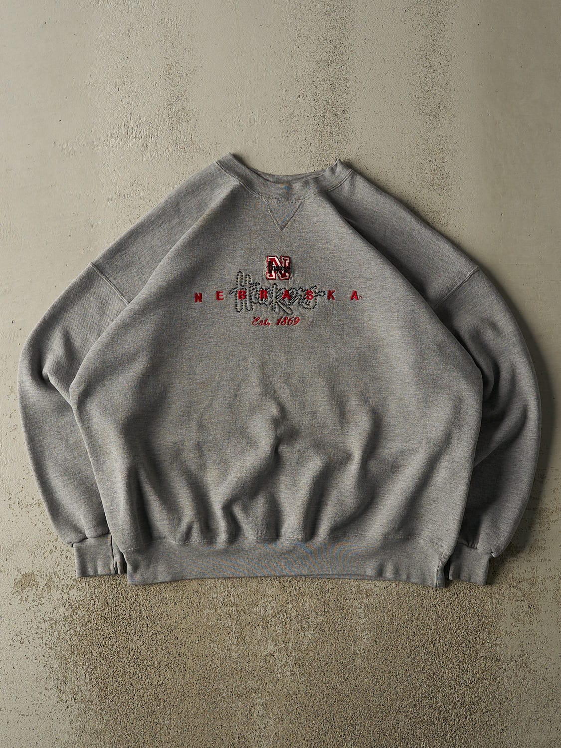 Vintage 90s Grey University of Nebraska Corn Huskers Crewneck (XXL/XXXL)