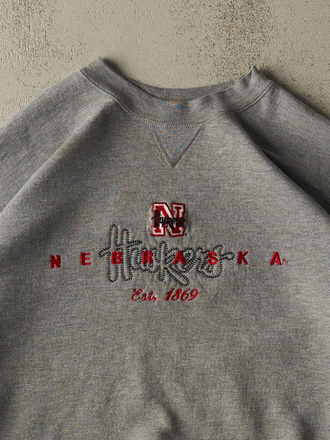Vintage 90s Grey University of Nebraska Corn Huskers Crewneck (XXL/XXXL)