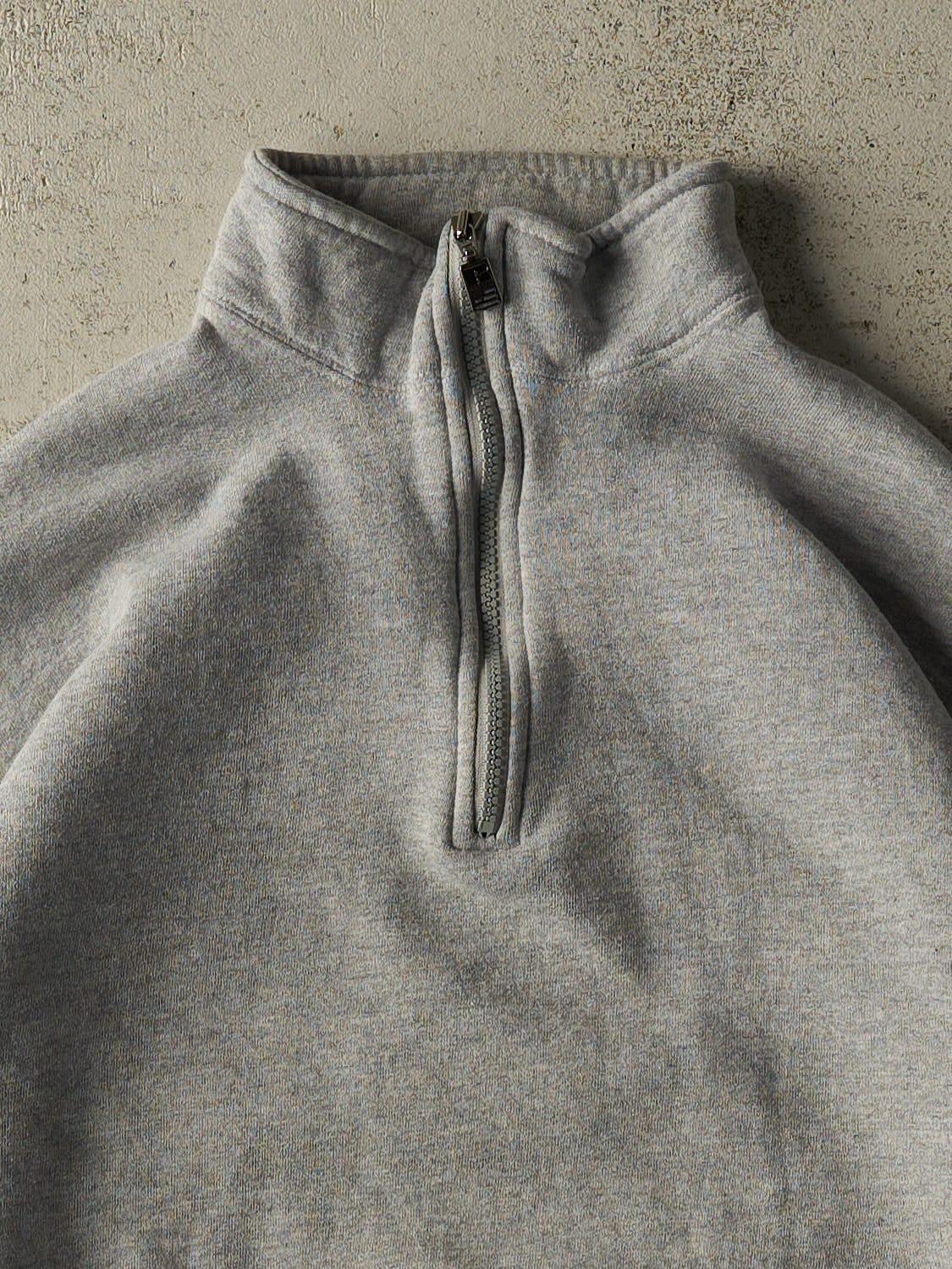Vintage 90s Grey Russell Athletic Quarter Zip Sweater (M/L)