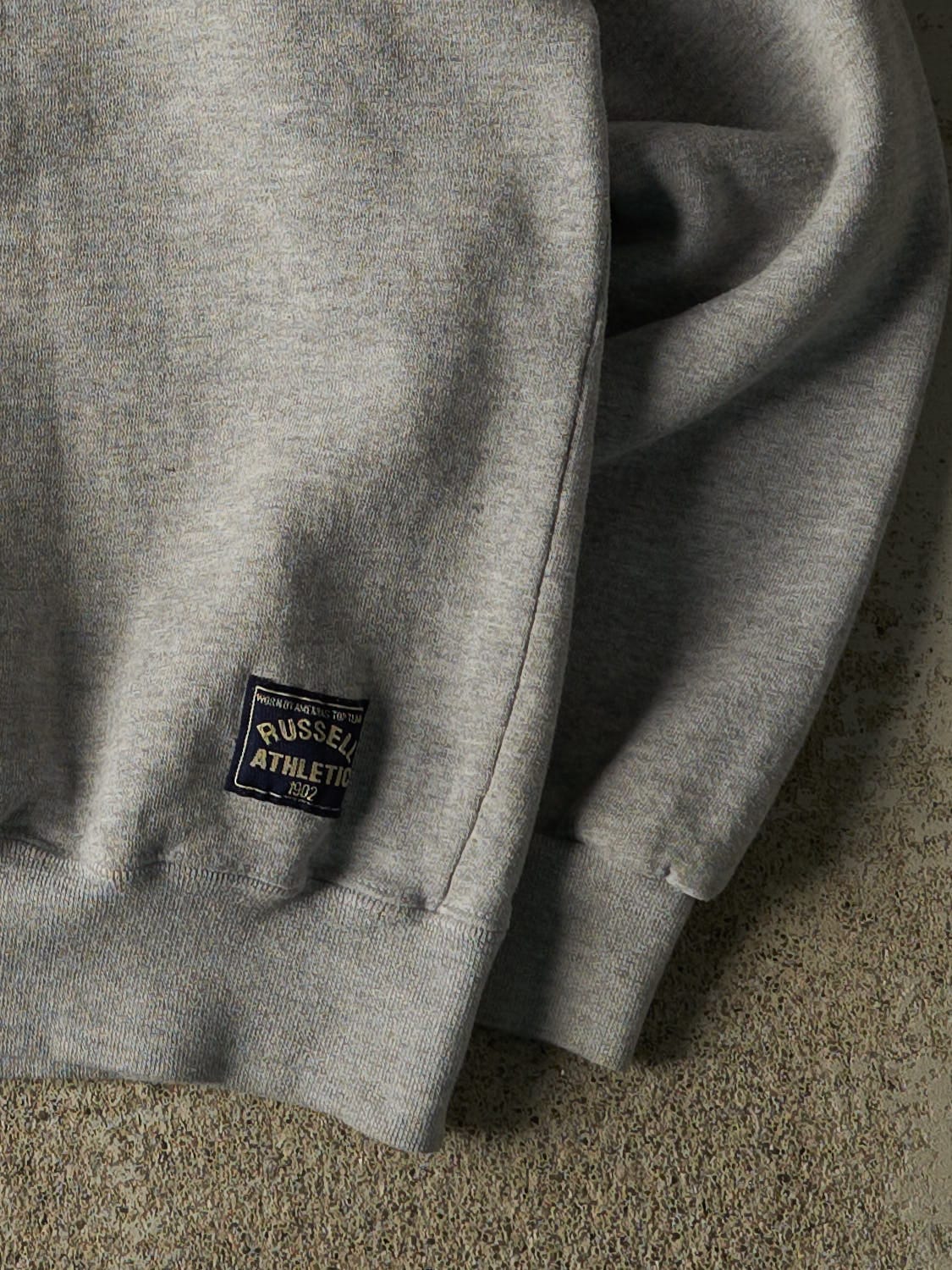 Vintage 90s Grey Russell Athletic Quarter Zip Sweater (M/L)