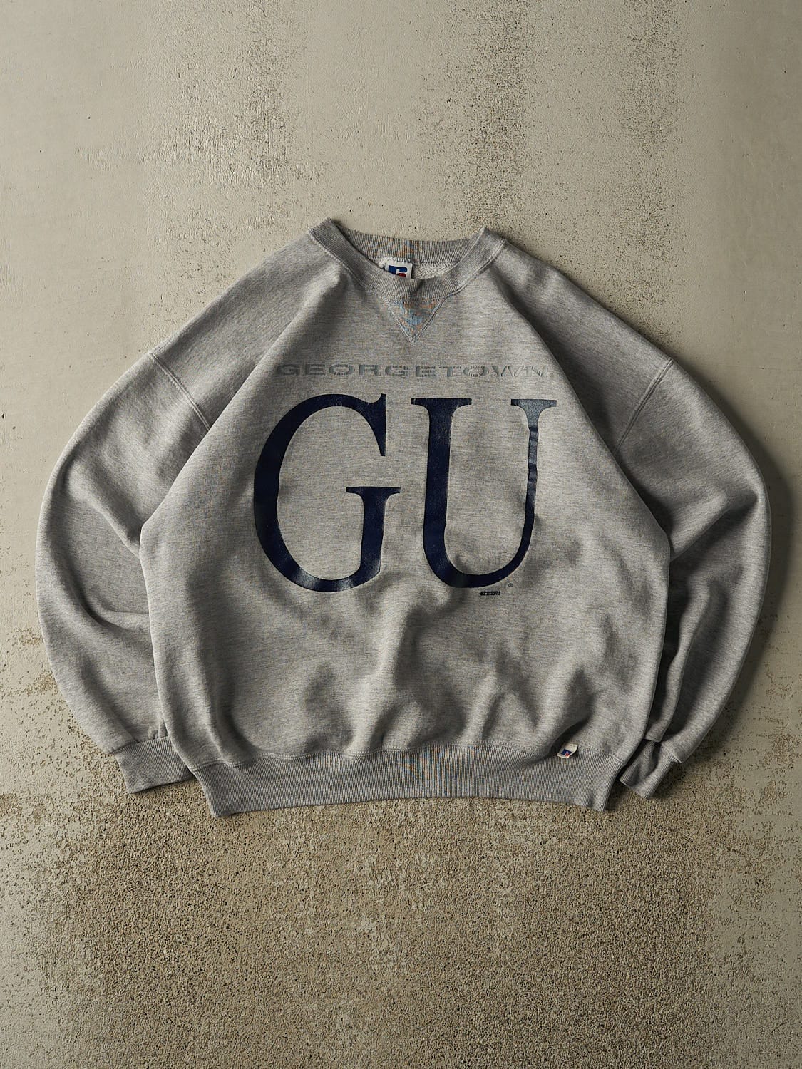 Vintage 90s Grey Russell Athletic Georgetown University Crewneck (L/XL)
