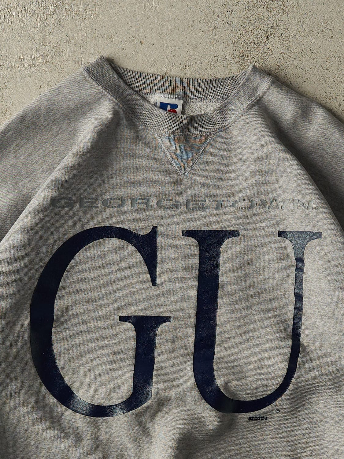 Vintage 90s Grey Russell Athletic Georgetown University Crewneck (L/XL)
