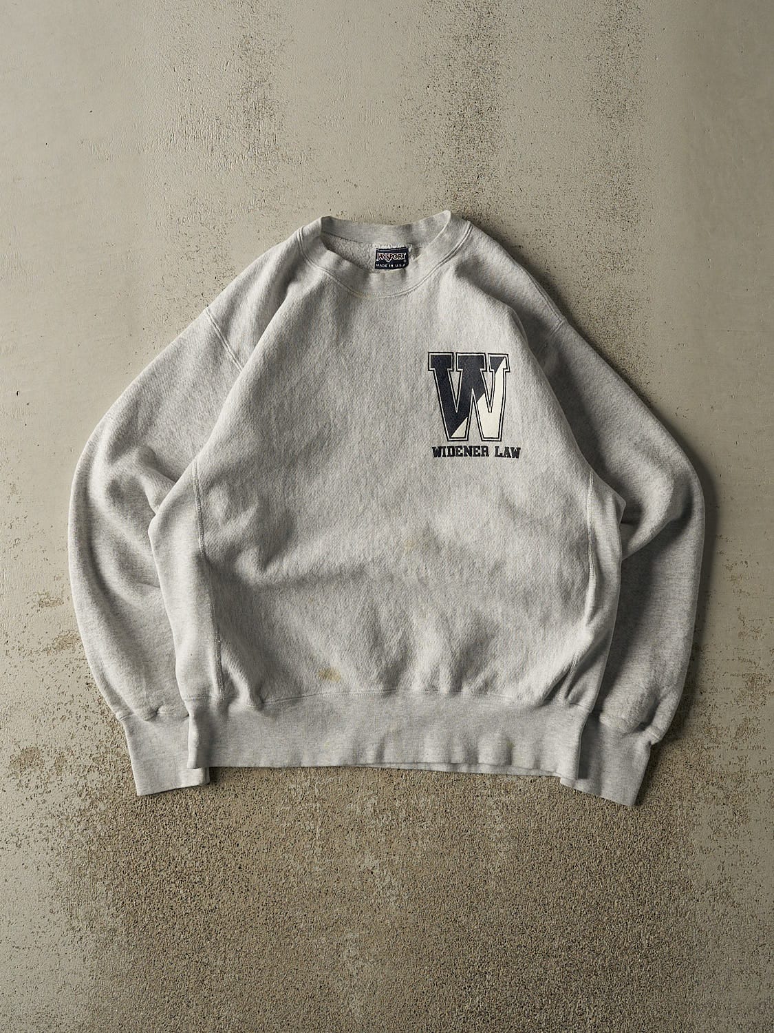 Vintage 90s Heather Grey Widener Law Crewneck (L)