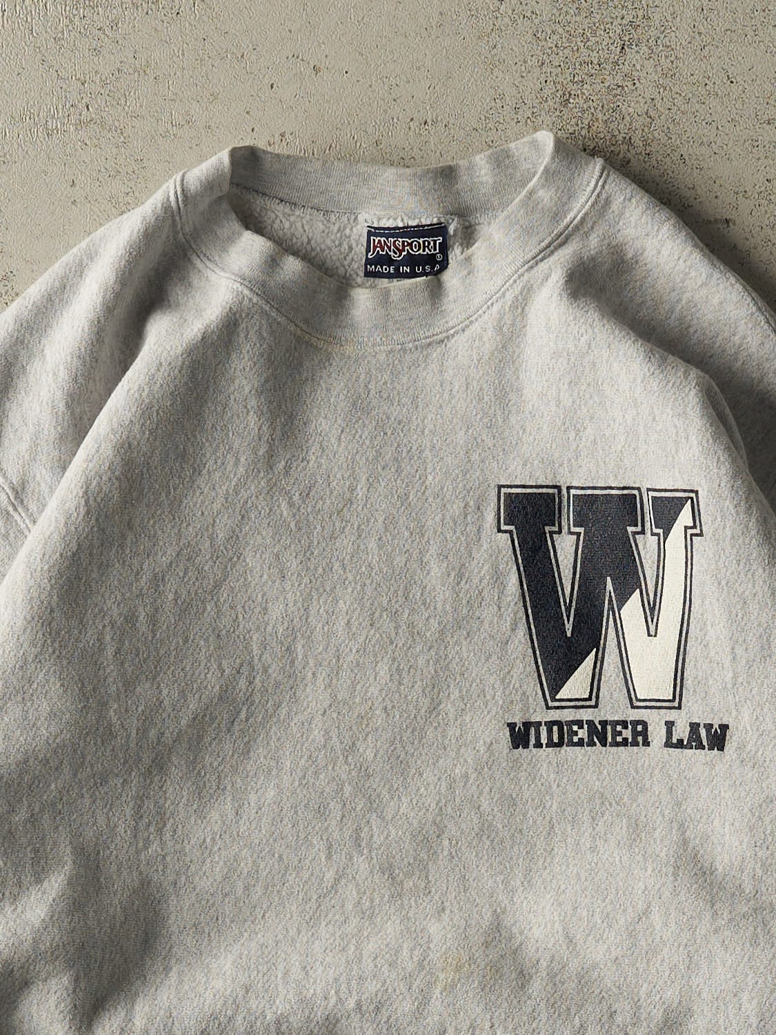 Vintage 90s Heather Grey Widener Law Crewneck (L)