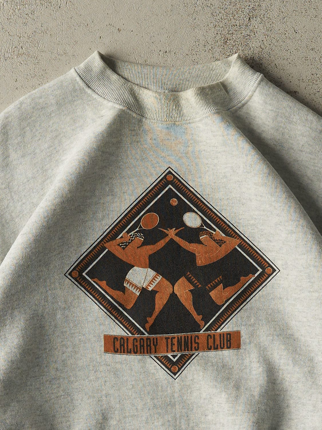 Vintage 90s Heather Grey Calgary Tennis Club Crewneck (L/XL)