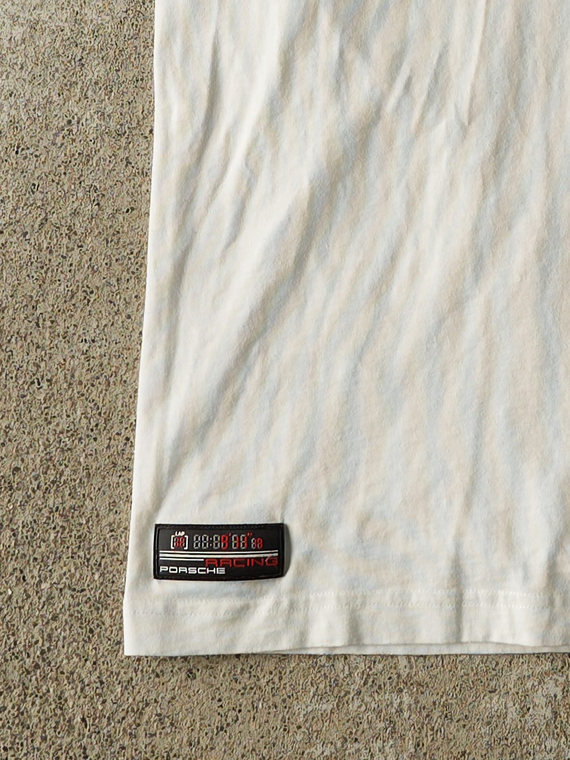Vintage Y2K White Porsche 911 Quarter Button Tee (XS/S)