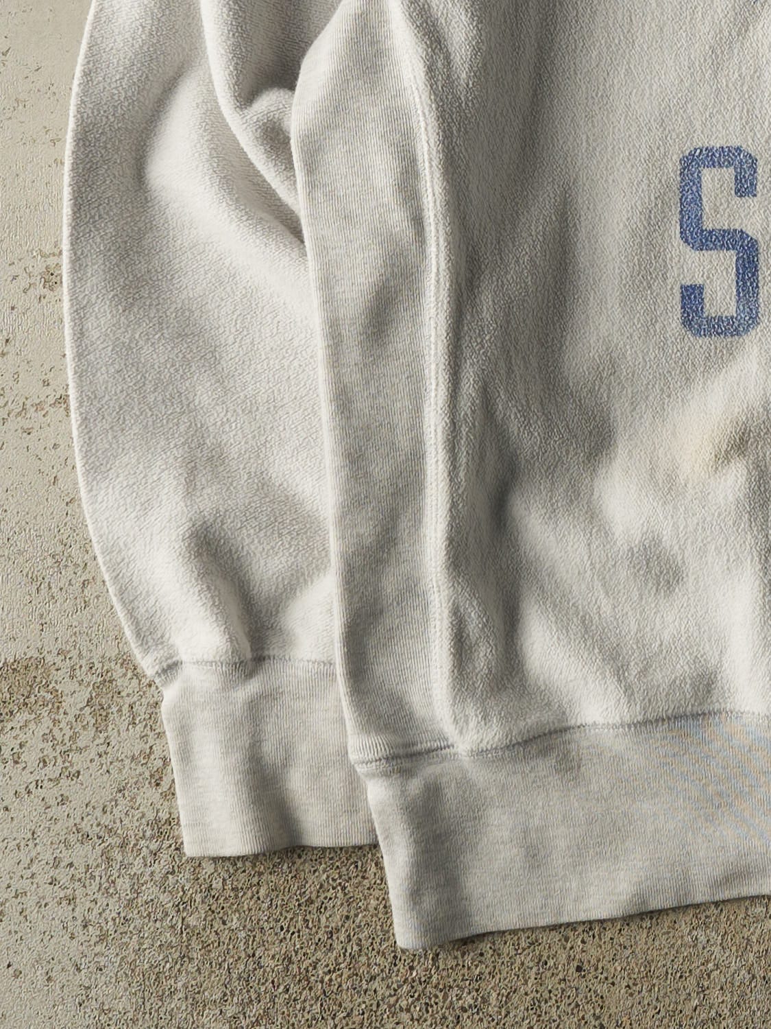 Vintage 90s Heather Grey Champion Reverse Weave Montana State Inside Out Crewneck (L/XL)