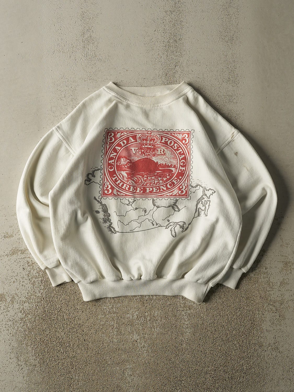 Vintage 80s White Canada Post Crewneck (L)
