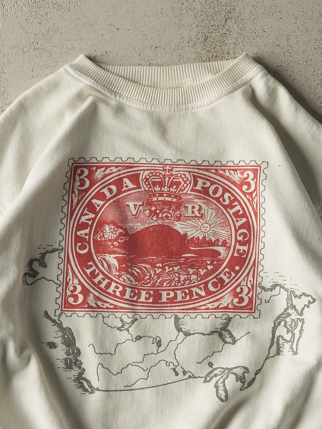 Vintage 80s White Canada Post Crewneck (L)