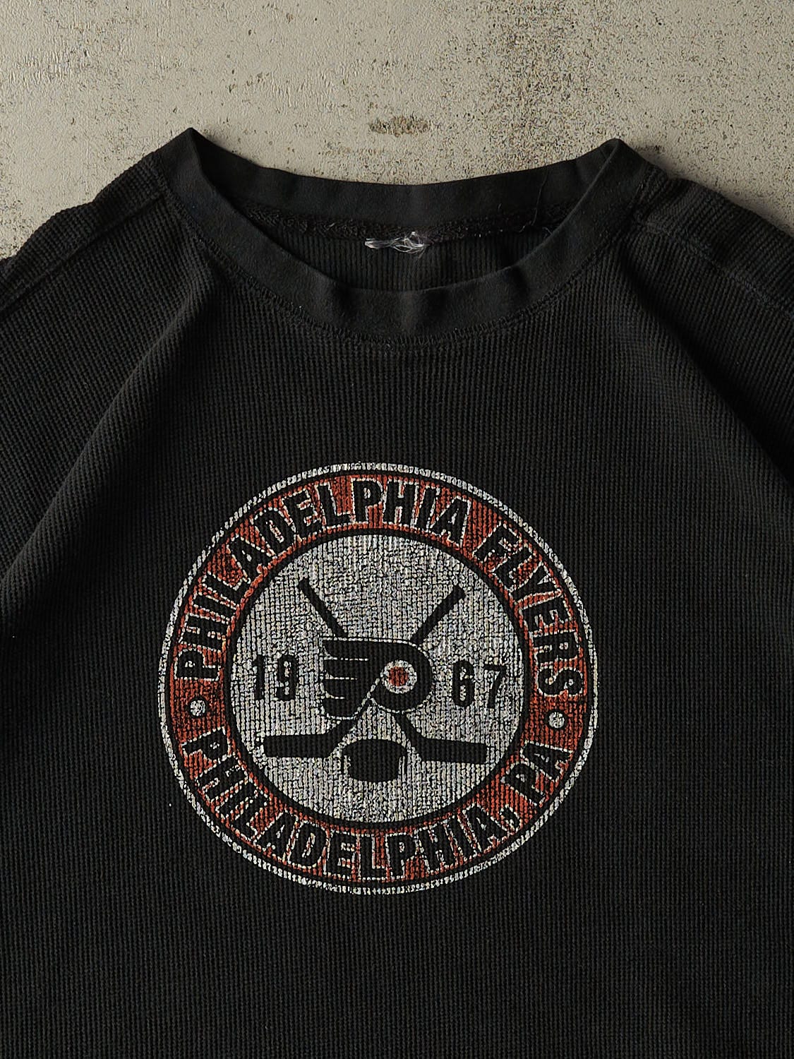 Vintage 90s Black Philadelphia Flyers Thermal Long Sleeve (XL/XXL)