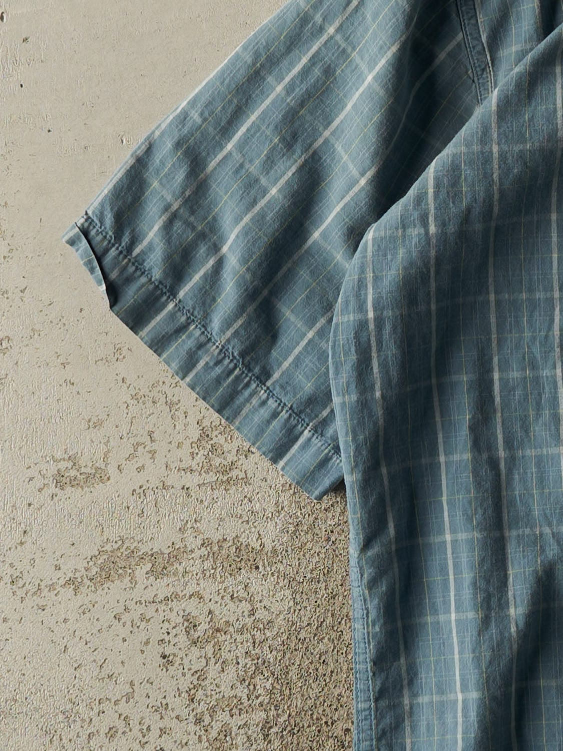Vintage 90s Blue Carhartt Button Up Tee (L/XL)