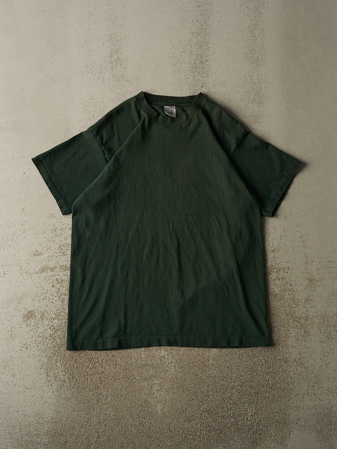Vintage 90s Green Blank Single Stitch Tee (XL/XXL)
