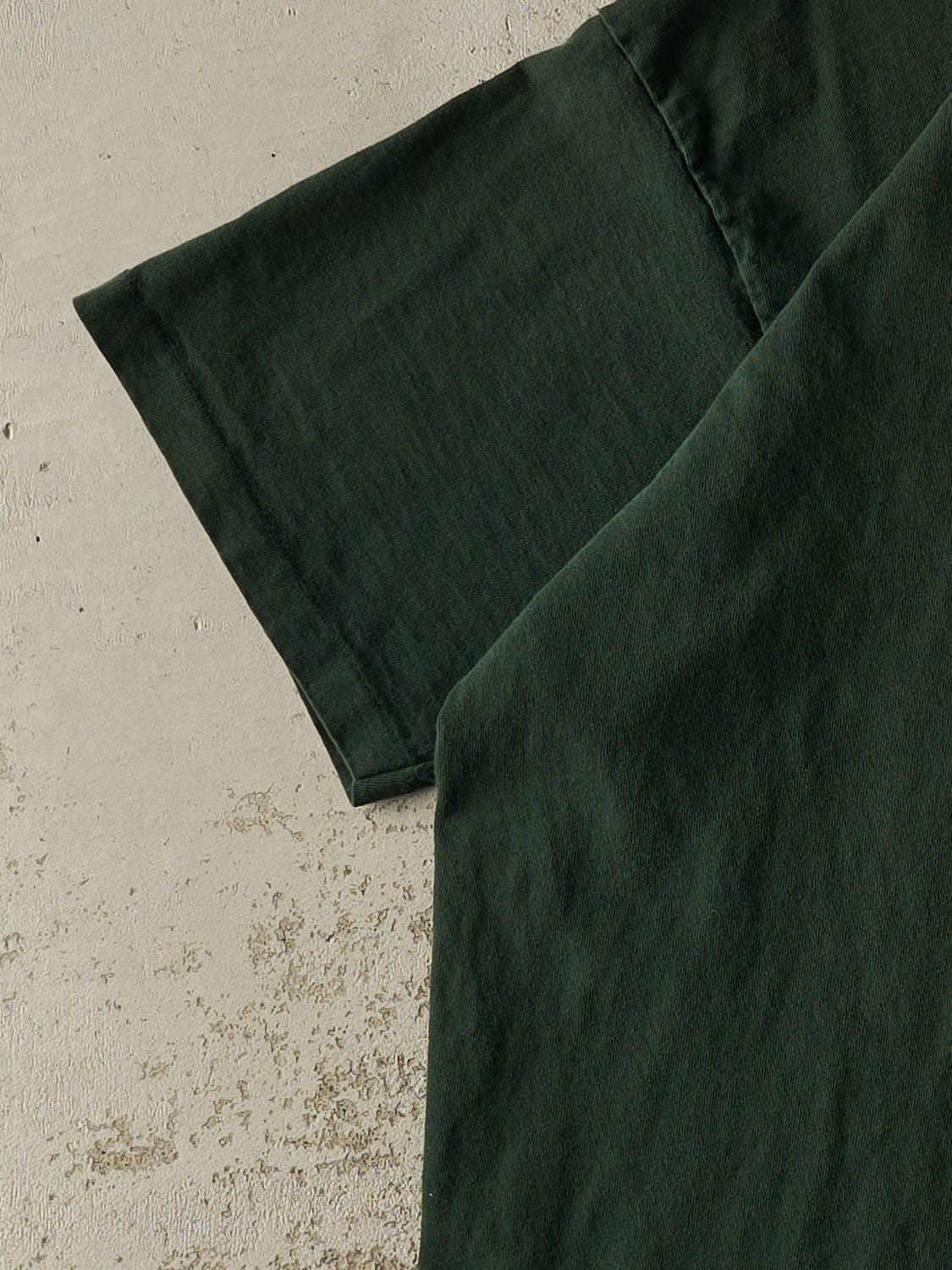 Vintage 90s Green Blank Single Stitch Tee (XL/XXL)