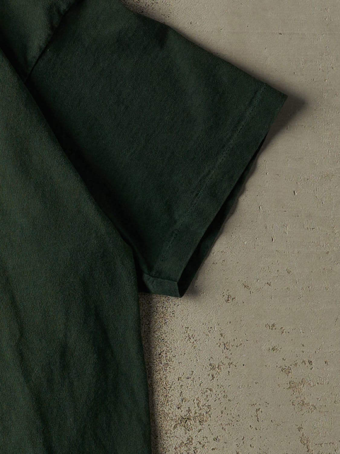 Vintage 90s Green Blank Single Stitch Tee (XL/XXL)