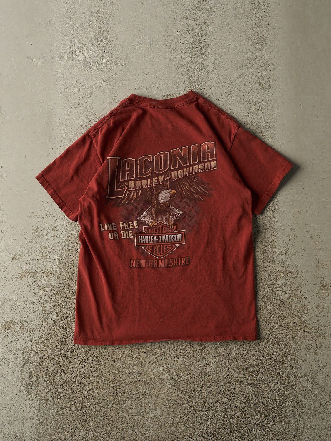 Vintage 14' Orange Harley Davidson New Hampshire Tee (S/M)