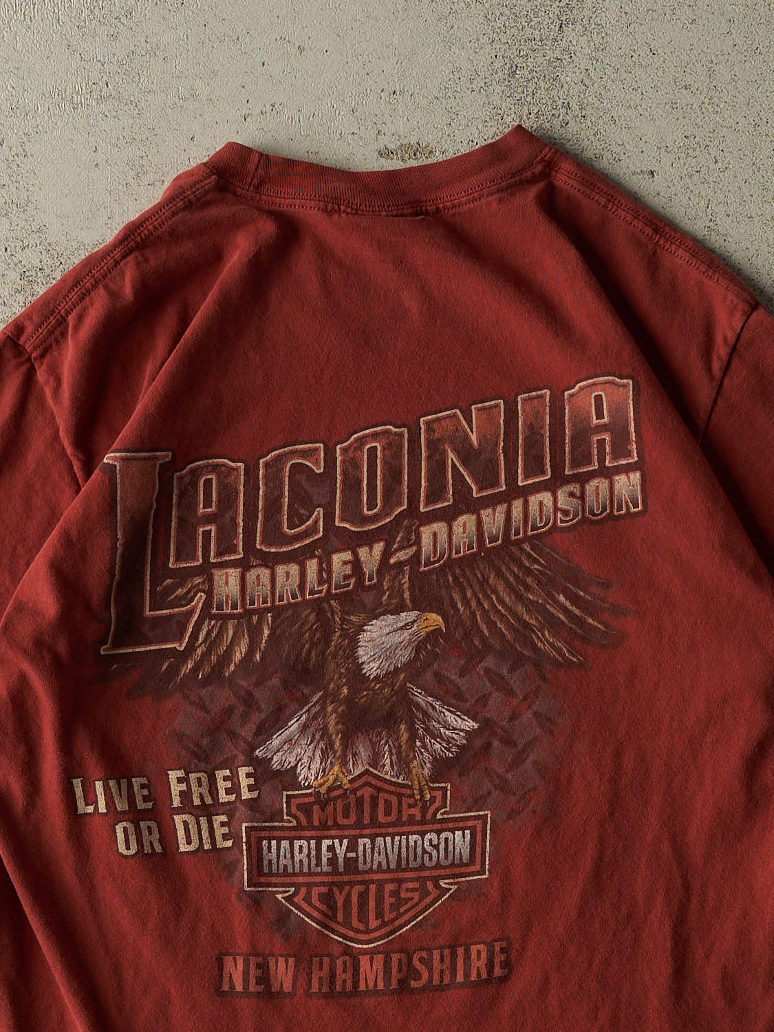 Vintage 14' Orange Harley Davidson New Hampshire Tee (S/M)