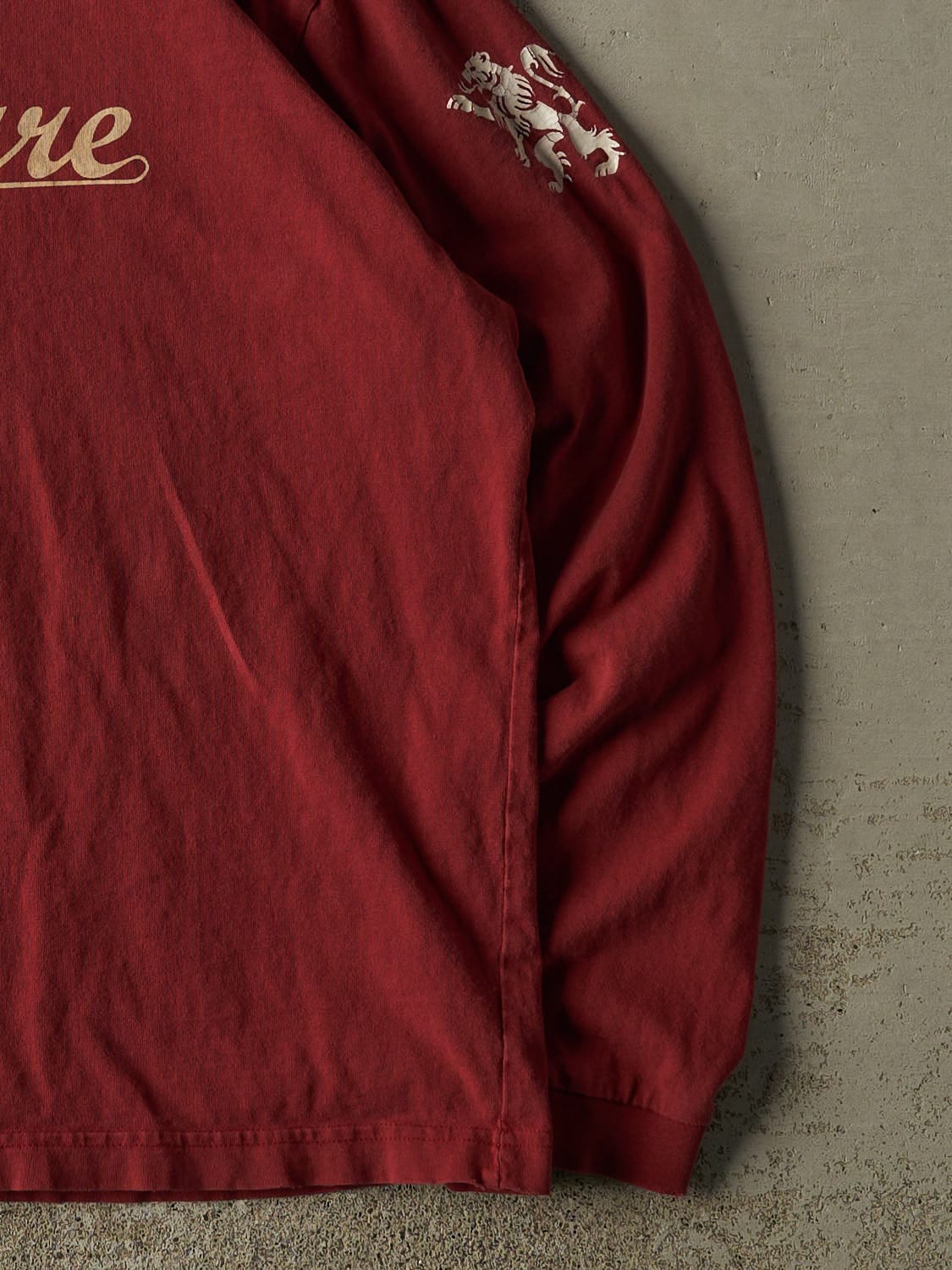 Vintage 90s Burgundy Structure Long Sleeve (L/XL)