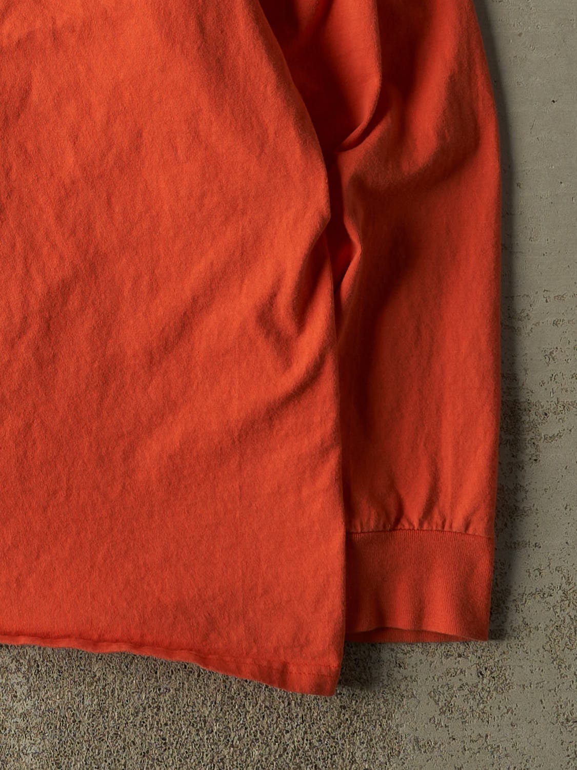 Vintage 90s Orange Harley Davidson Blank Long Sleeve (XXL)